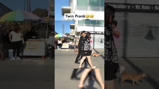 Bro kept looking around 🤣🤣 twins prank viral [upl. by Neurath]