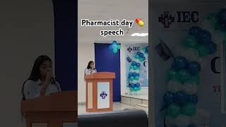 Pharmacist day 💊speech by me Muskankunwar62 🥰plz subscribe [upl. by Aerua]