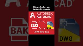 AutoCAD archivo bak arquitectura AutoCAD [upl. by Rebmat]