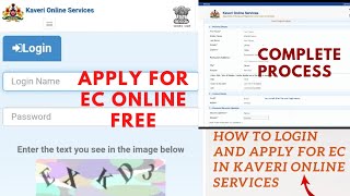 how to download EC online  kaveri online services EC Karnataka encumbrance certificate download [upl. by Joaquin973]