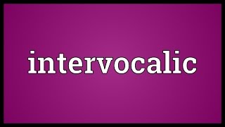 Intervocalic Meaning [upl. by Adebayo]