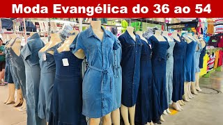 MODA EVANGÉLICA JEANS VESTIDOS SAIASMACACÃO E JARDINEIRAS DO 36 AO 54 EM SANTA CRUZ DO CAPIBARIBE [upl. by Ludmilla]