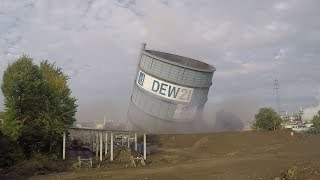 Sprengung Gasometer in Dortmund am 18102015  GoPro Aufnahme in Full HD  Slow Motion [upl. by Mildrid]