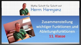 Zusammenstellung wichtiger Funktionen und Ableitungsfunktionen [upl. by Aneekas317]