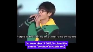 History of Borahae BTS I Purple You [upl. by Esital]