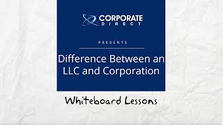 Difference Between an LLC amp Corporation [upl. by Marjorie]