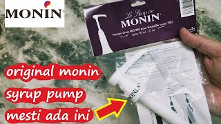 ORIGINAL 10ML MONIN SYRUP PUMP MALAYSIA REVIEW [upl. by Truda]