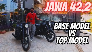 Jawa 422 Base Model vs Top Model Comparison  Which model to buy [upl. by Eillime253]