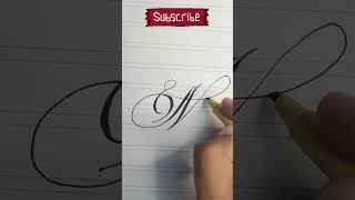 Letter quotMquot Fancy Calligraphy  Worlds Best Writing calligraphy writing styling [upl. by Klarika]