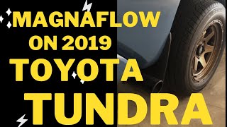 Diy installation of Magnaflow exhaust on a 2019 Toyota Tundra [upl. by Eisseb]