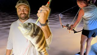 Bowfishing Sheepshead Catch Clean and Cook [upl. by Nedroj]