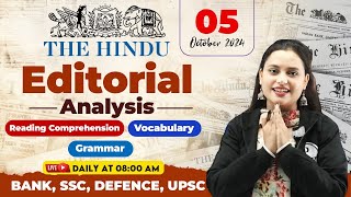 Editorial Analysis  05 October  The Hindu Editorial Today Vocab Reading Grammar  Rupam Maam [upl. by Nabi]