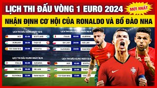 Lịch Thi Đấu Euro 2024 Mới Nhất  NHẬN ĐỊNH CƠ HỘI CỦA BỒ ĐÀO NHA VÀ RONALDO [upl. by Ahsekat]