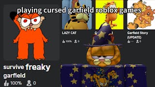 playing cursed garfield roblox games [upl. by Noizneb]