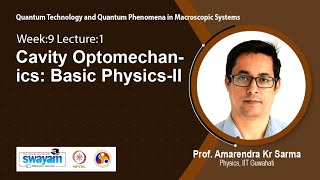 Lec 33 Cavity Optomechanics Basic PhysicsII [upl. by Fiedling]