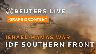 LIVE Israels southern front where Israeli forces are gathered [upl. by Analise]