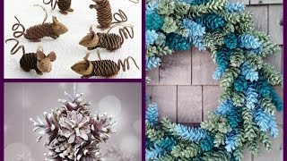 Pine Cone Crafts Ideas  DIY Cone Decor Ideas [upl. by Necyla80]