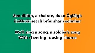 National anthem of Ireland  IEEN lyrics  Irish Version [upl. by Kehr]