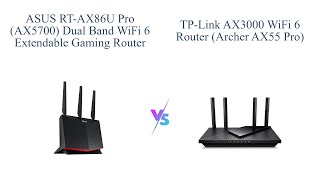 ASUS RTAX86U Pro vs TPLink Archer AX55 Pro 🛡️🎮Which Gaming Router is Better🔥 [upl. by Lukash]