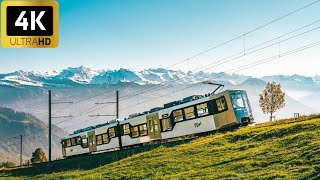 4K Train Driver View  Rigi to Vitznau Switzerland  Cab Ride  Driver POV  4K UHD [upl. by Keane961]