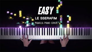 LE SSERAFIM  EASY  Piano Cover by Pianella Piano [upl. by Milburt]