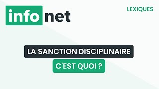 La sanction disciplinaire cest quoi  définition aide lexique tuto explication [upl. by Audras]