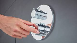 GROHE  Grohtherm 2Handle Thermostatic Trim Features and Benefits  Product Video [upl. by Fry]