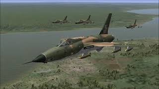 IL2 1946  Republic F105D Thunderchief bombing mission over Vietnam [upl. by Darlleen]