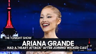 Ariana Grande quotHad a Heart Attackquot After Joining Wicked Cast with Cynthia Erivo Talks quotDomingoquot Bit [upl. by Drice]