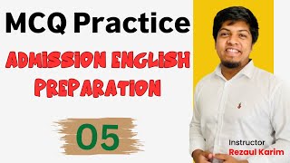 Admission MCQ Series  Class No 05  CM Rezaul Karim [upl. by Laverne]