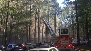 RAW VIDEO Raleigh apartment fire near Crabtree Valley Mall [upl. by Hazlett153]