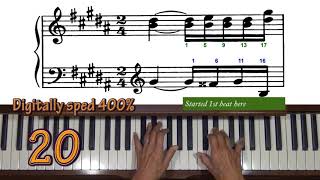 Polyrhythms 5 vs 4 and 5 vs 3 Scriabin Prelude Op16 No 2 [upl. by Kristopher208]