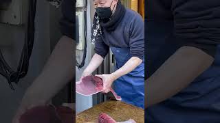 Japanese street food  Bluefin tuna Sushi [upl. by Esetal]