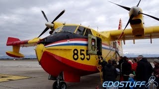 Croatian Air Force  Canadair CL415  CloseUp View  A Water Drop [upl. by Macy332]