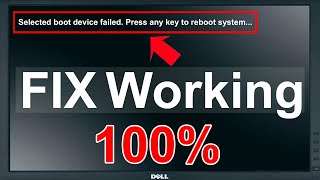 Selected boot device failed Press any key to reboot system [upl. by Eural355]