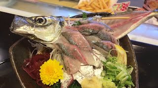 LIVE Fish Sashimi  Ikizukuri   Weird Japanese Food  Eating LIVE Sashimi [upl. by Wilt372]