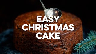 Easy Christmas Cake inspired by Mary Berry  SupergoldenBakes [upl. by Macnamara]