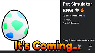 Big Games is working on the NEW Pet Sim RNG Game [upl. by Ahsinrac]