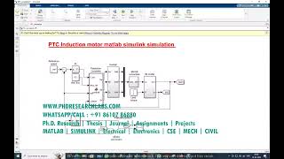 PTC Induction motor matlab simulink simulation  MPC  predictive control [upl. by Ruhnke85]