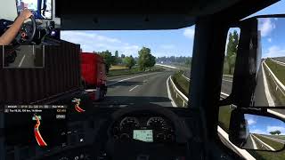 Cambridge to Sheffield  Euro Truck Simulator 2  Logitech g29 [upl. by Anomer]