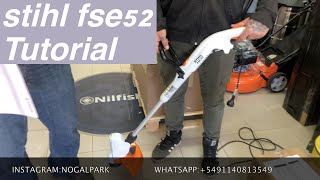 BORDEADORA  STIHL FSE 52  Tutorial características unboxing y review [upl. by Jerusalem519]