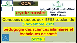 Concours daccès aux ISPITS  Master   pédagogie des sciences infirmières et techniques de santé [upl. by Duwad]