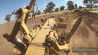 CAT Grader working on HUGE channel to increase water flow306 [upl. by Bores]