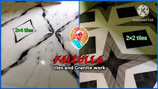 How To flooring new tiles 2 by 4 and 2 by 2 new tiles work faizulla [upl. by Rellim316]