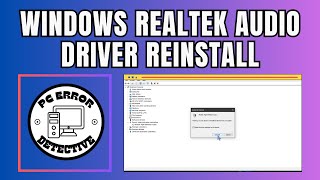 How to Reinstall Realtek Audio Driver in Windows 10 [upl. by Letsyrk]