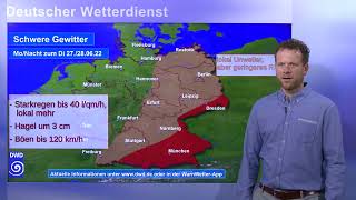 27062022 Unwetterwarnung  Deutscher Wetterdienst DWD [upl. by Jenny]