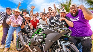 REAÇÃO DOS MEUS AMIGOS AO VER MINHA NOVA KAWASAKI H2 [upl. by Nabla715]