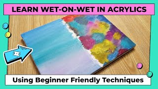 Wet on Wet Painting  Acrylic Painting For Beginners [upl. by Atal]