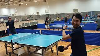 2024 south pennants table tennis div 2 Baz Barnes vs Kent Su set 2 [upl. by Atlante]