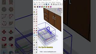 Cutting opening in SketchUp Pro Tips for beginners  SketchUp tutorials shorts sketchup drawing [upl. by Nella]